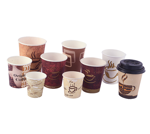 כוסות נייר בגדלים שונים